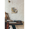 Arroyo Gold and Black by Albena Hristova - 12x12 acrylic wall art in a room
