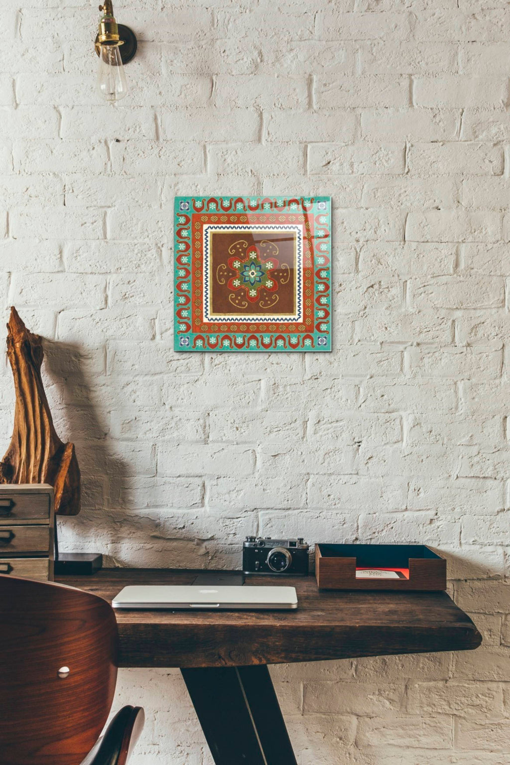 Epic Art 'Mexican Fiesta IV' by Veronique Charron, Acrylic Glass Wall Art,12x12