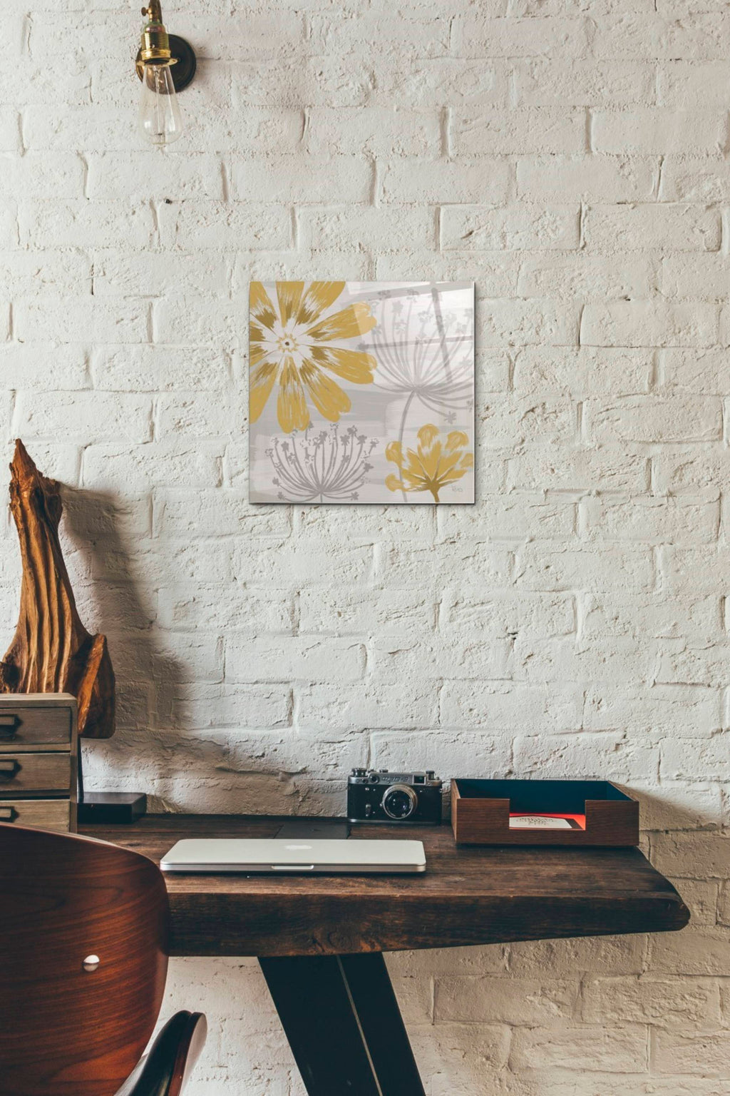 Epic Art 'Flowers in the Wind I' by Veronique Charron, Acrylic Glass Wall Art,12x12