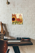 Epic Art 'Spice Roosters II' by Veronique Charron, Acrylic Glass Wall Art,12x12