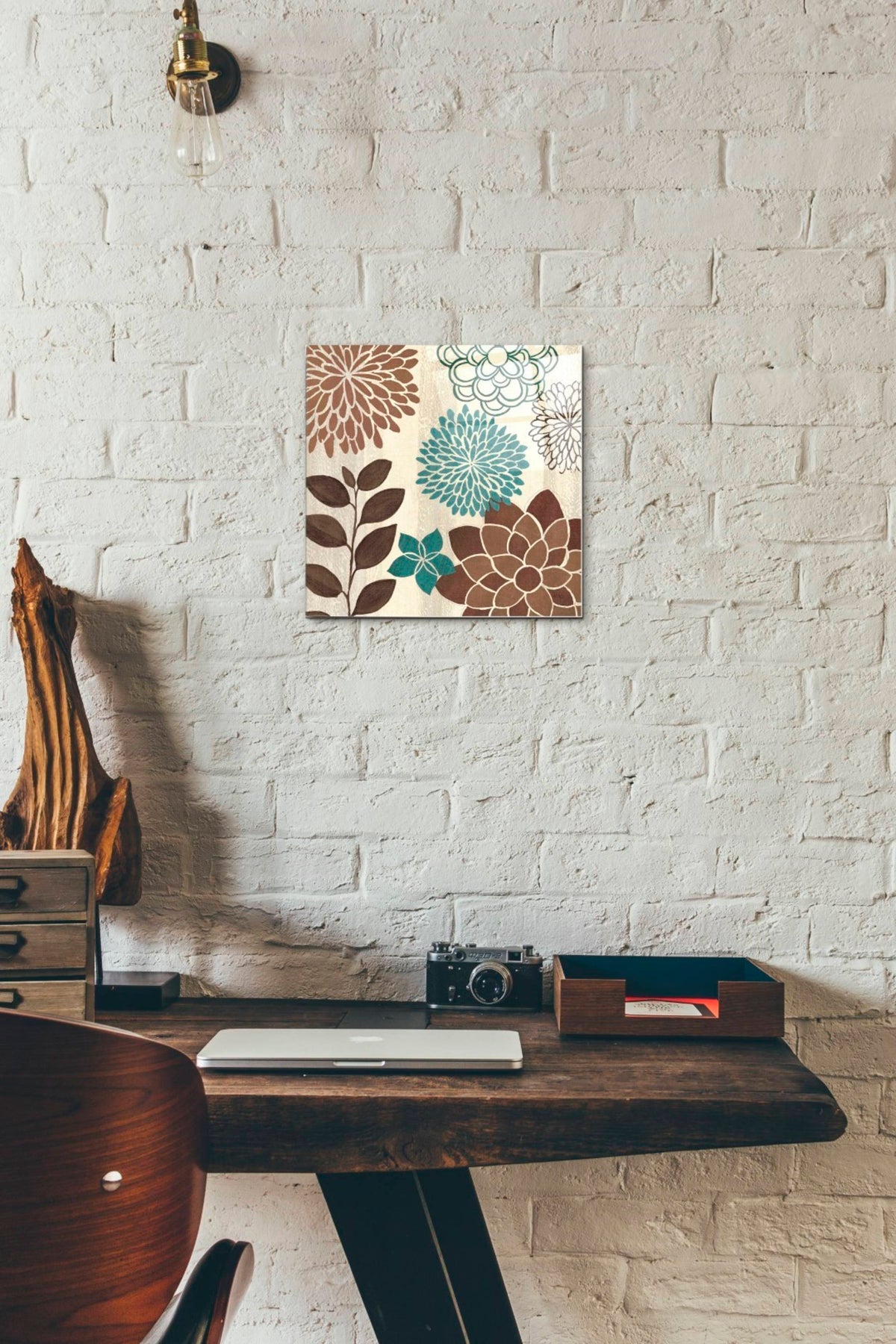 Epic Art 'Abstract Garden Blue I' by Veronique Charron, Acrylic Glass Wall Art,12x12