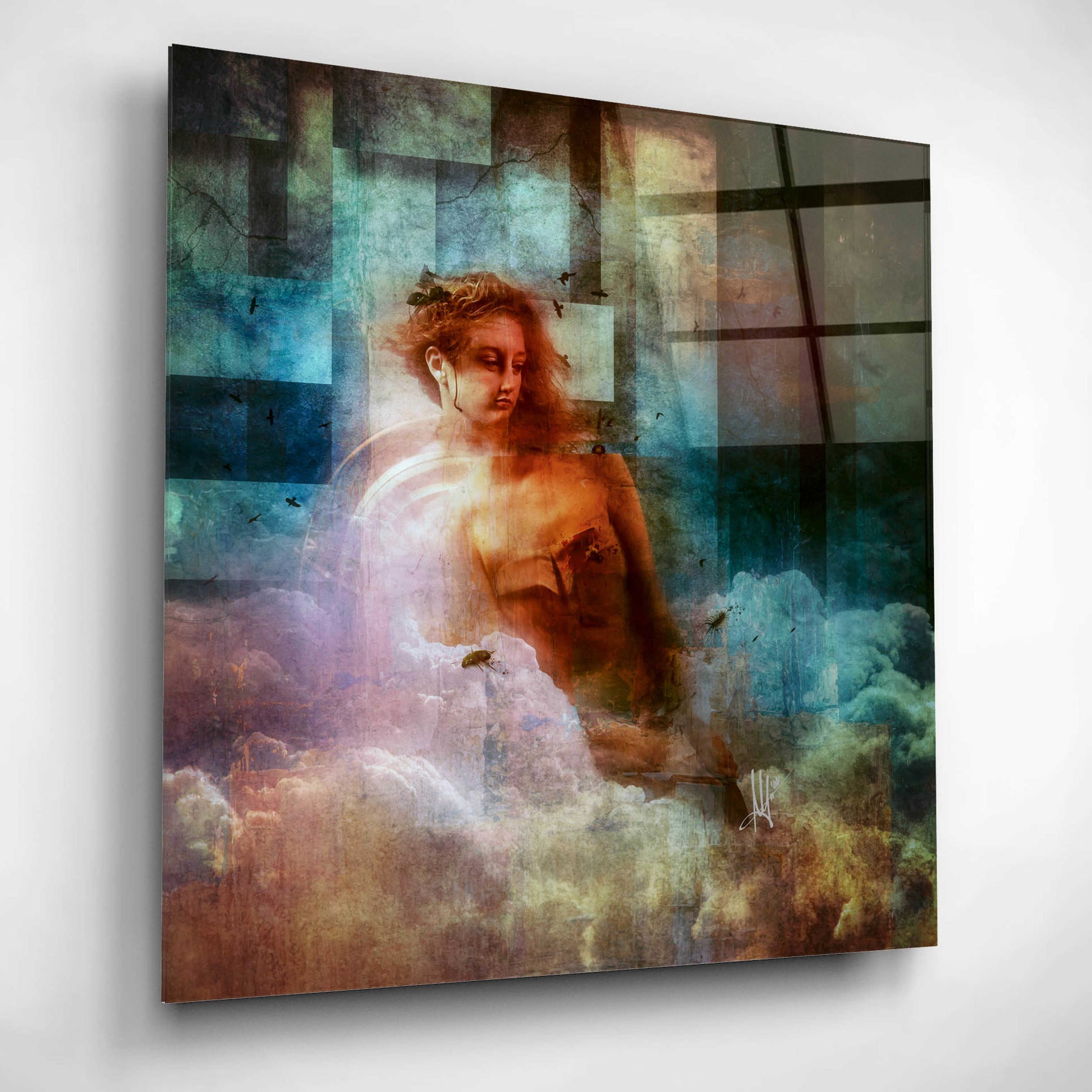 Epic Art 'Clouds' by Mario Sanchez Nevado, Acrylic Glass Wall Art,12x12
