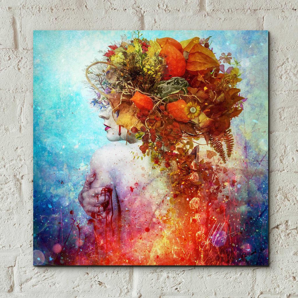 Epic Art 'Compassion' by Mario Sanchez Nevado, Acrylic Glass Wall Art,12x12