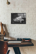 Epic Art 'Type Writing Machine Blueprint Patent Chalkboard' Acrylic Glass Wall Art,12x16