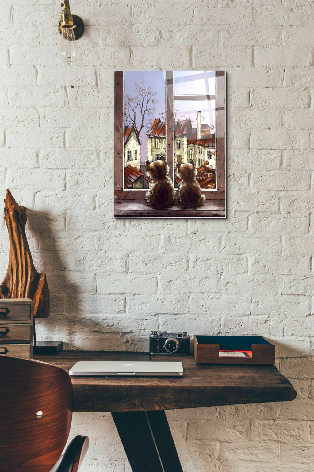 Epic Art 'The Neighborhood' by Alexander Gunin, Acrylic Glass Wall Art,12x16