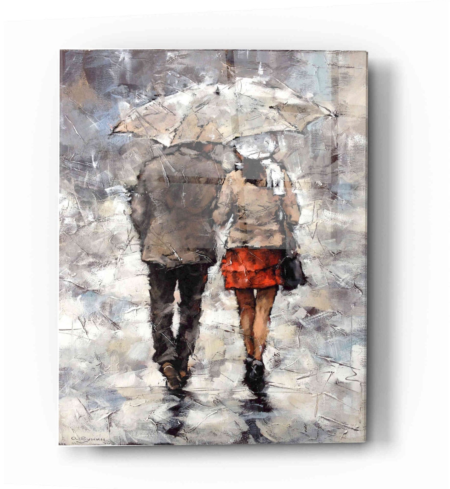 Epic Art 'Under The Umbrella' by Alexander Gunin, Acrylic Glass Wall Art,12x16