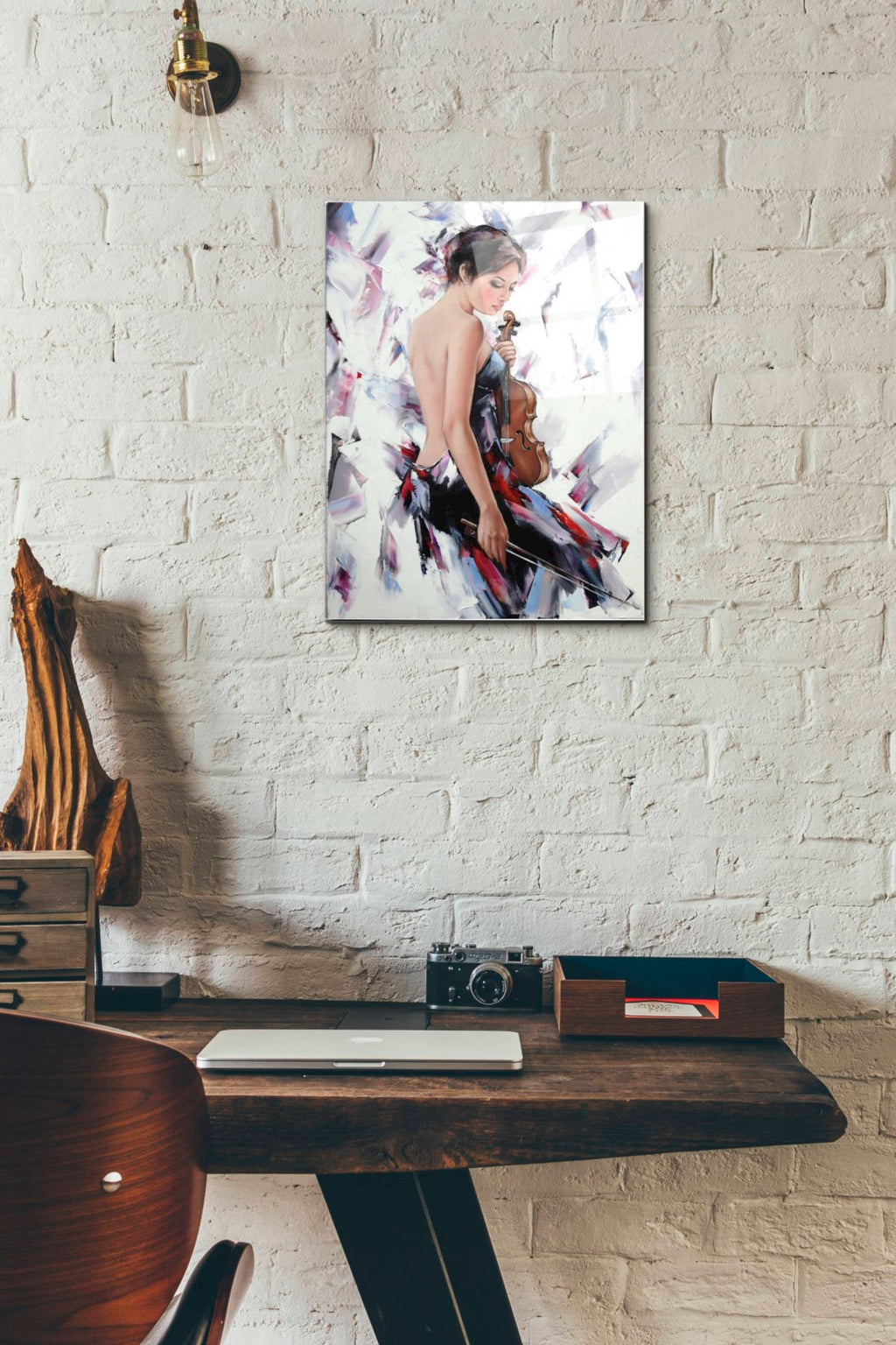 Epic Art 'Violinist' by Alexander Gunin, Acrylic Glass Wall Art,12x16
