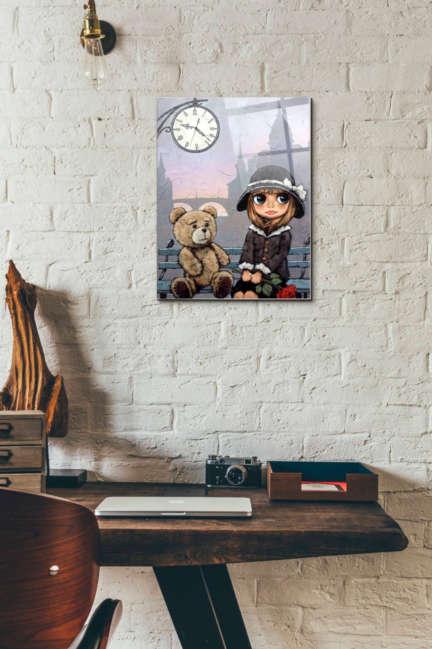 Epic Art 'Appointment with Bear' by Alexander Gunin, Acrylic Glass Wall Art,12x16
