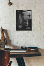 Epic Art 'Lipstick Case Blueprint Chalkboard Patent' Acrylic Glass Wall Art,12x16