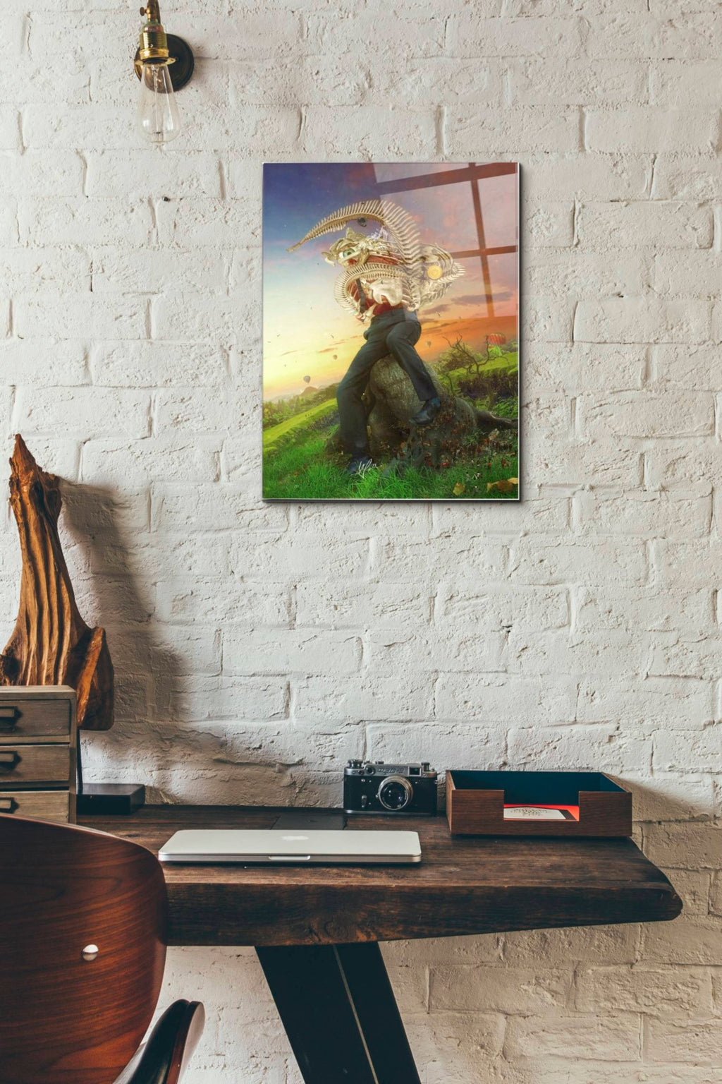 Epic Art 'Afraid of Monsters' by Mario Sanchez Nevado, Acrylic Glass Wall Art,12x16