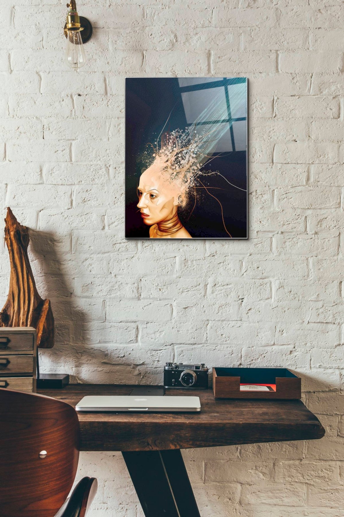Epic Art 'Emotionless' by Mario Sanchez Nevado, Acrylic Glass Wall Art,12x16