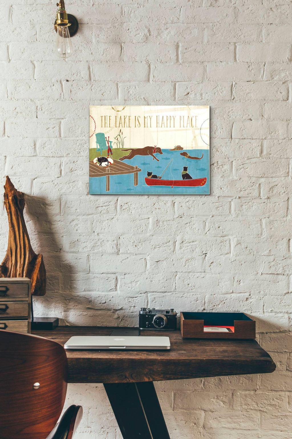 Epic Art 'Lake Pals I' by Veronique Charron, Acrylic Glass Wall Art,12x16