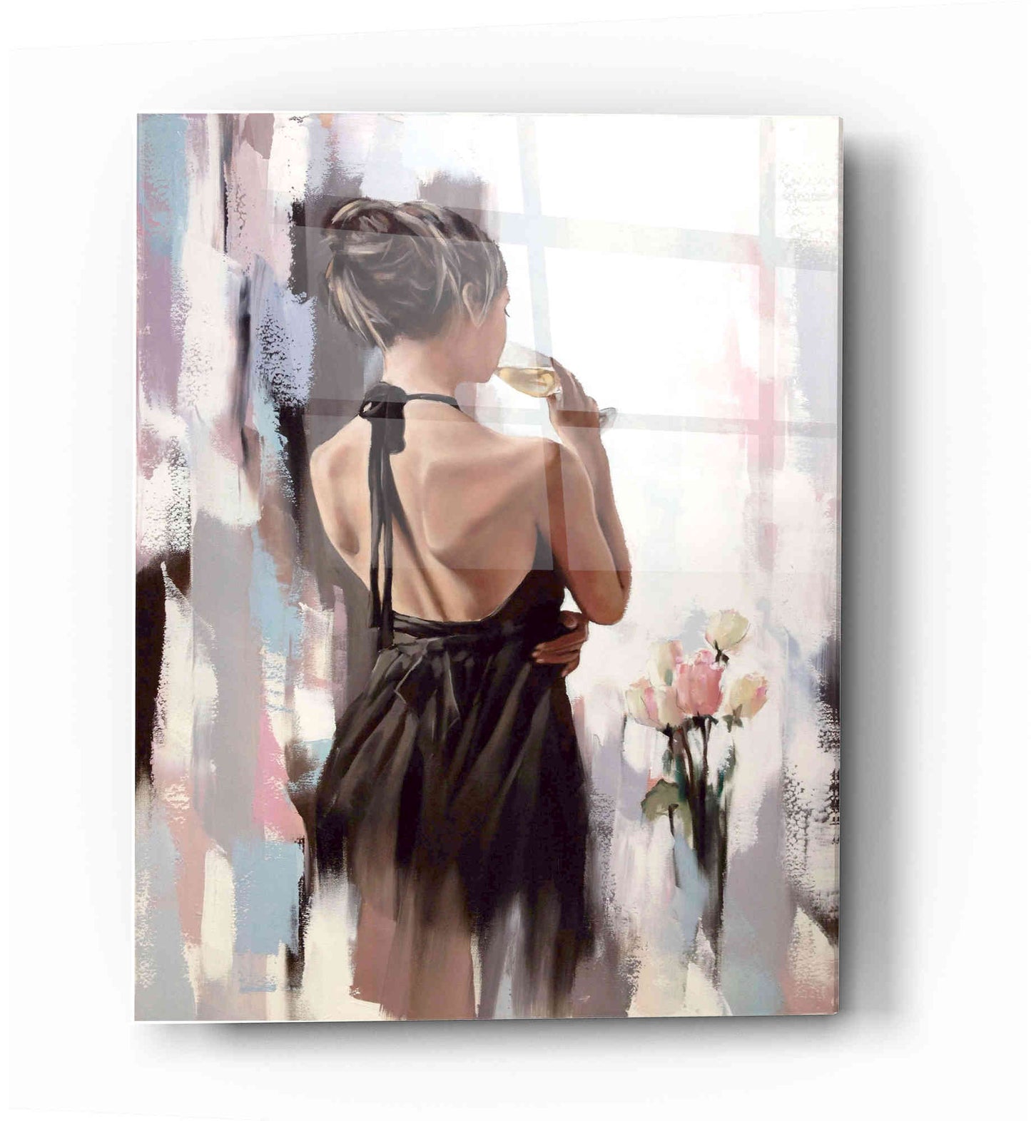 Epic Art 'Girl With Roses' by Alexander Gunin, Acrylic Glass Wall Art,12x16
