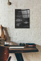 Epic Art 'Hair Straightening Iron Blueprint Patent Chalkboard' Acrylic Glass Wall Art,12x16