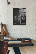 Epic Art 'Barber Pole Blueprint Patent Chalkboard' Acrylic Glass Wall Art,12x16