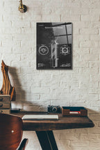 Epic Art 'Barber Pole Blueprint Patent Chalkboard' Acrylic Glass Wall Art,12x16