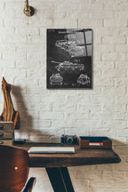 Epic Art 'Armored Vehicle Blueprint Patent Chalkboard' Acrylic Glass Wall Art,12x16