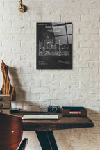 Epic Art 'Kitchen Garbage Blueprint Patent Chalkboard' Acrylic Glass Wall Art,12x16