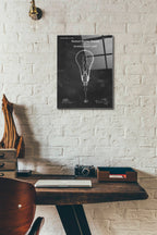 Epic Art 'Incandescent Lamp Blueprint Patent Chalkboard' Acrylic Glass Wall Art,12x16
