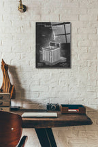 Epic Art 'Soap Dispenser Blueprint Patent Chalkboard' Acrylic Glass Wall Art,12x16