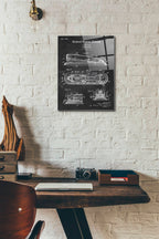 Epic Art 'Stapler Blueprint Patent Chalkboard' Acrylic Glass Wall Art,12x16