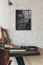 Epic Art 'Military Vehicle Blueprint Patent Chalkboard' Acrylic Glass Wall Art,12x16