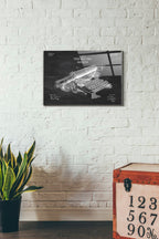 Epic Art 'Type Writing Machine Blueprint Patent Chalkboard' Acrylic Glass Wall Art,16x24