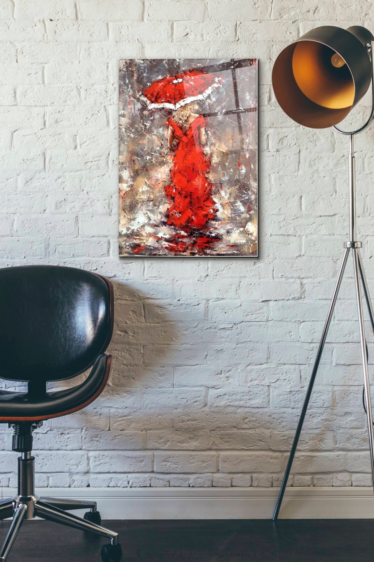 Epic Art 'Woman With Umbrella' by Alexander Gunin, Acrylic Glass Wall Art,16x24