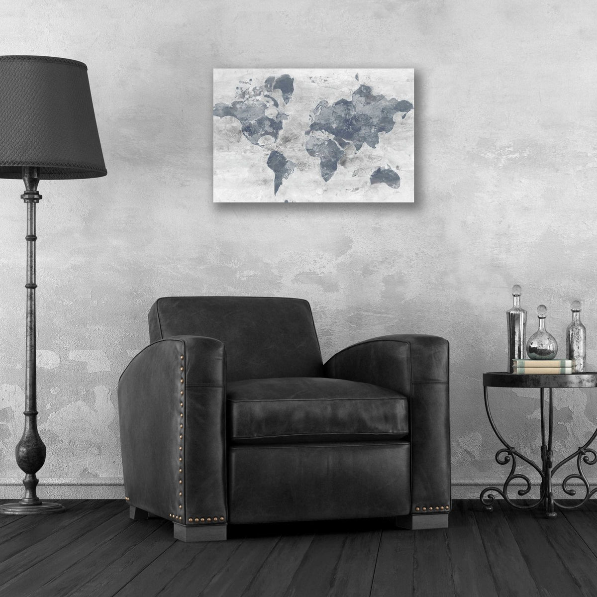 Golden World Neutral by Albena Hristova - 16x24 acrylic wall art in a room