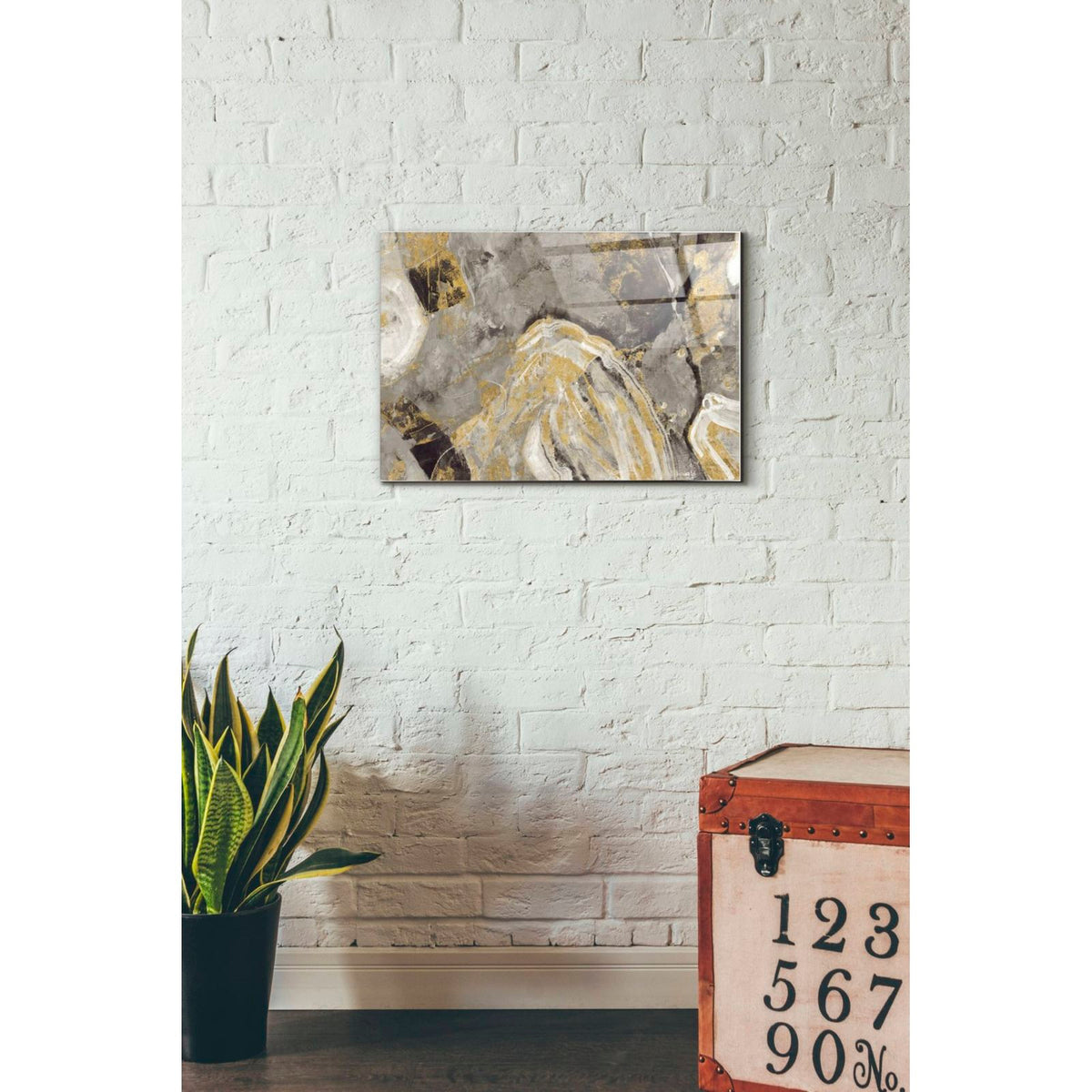 Painted Desert Phoenix Neutral by Albena Hristova - 16x24 acrylic wall art in a room