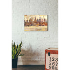 City Skyline at Dusk by Albena Hristova - 16x24 acrylic wall art in a room