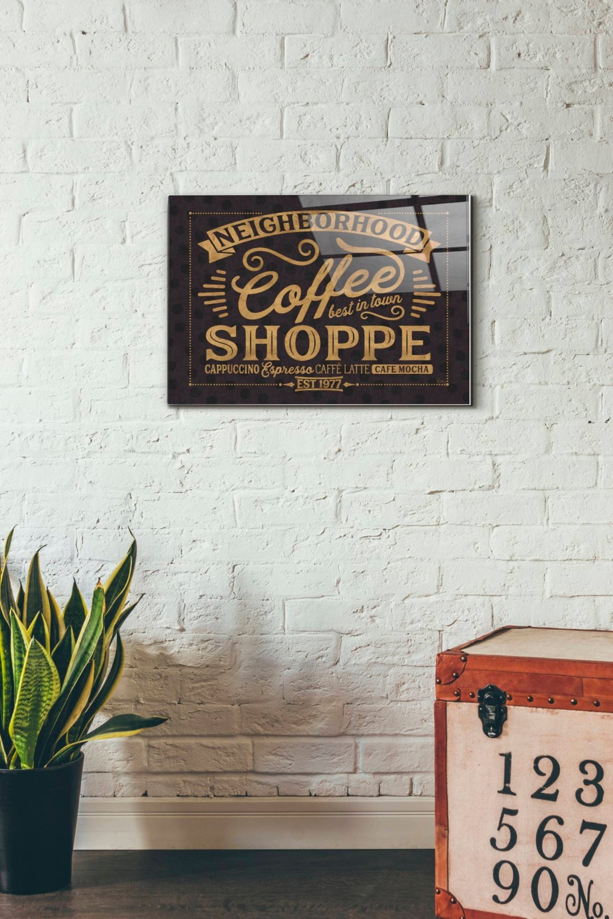 Epic Art 'Coffee and Friends IV' by Veronique Charron, Acrylic Glass Wall Art,16x24