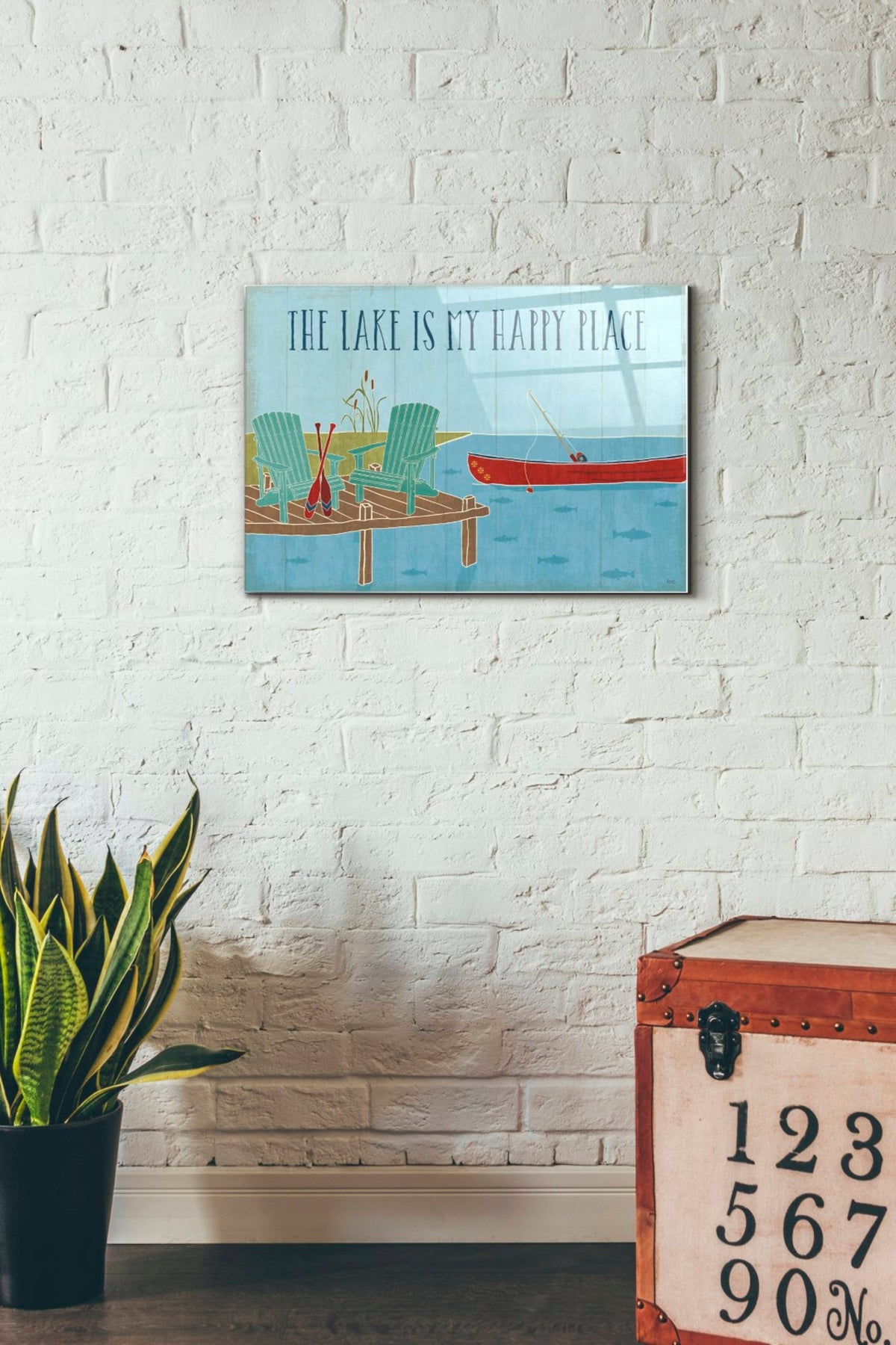 Epic Art 'Lake Pals II' by Veronique Charron, Acrylic Glass Wall Art,16x24