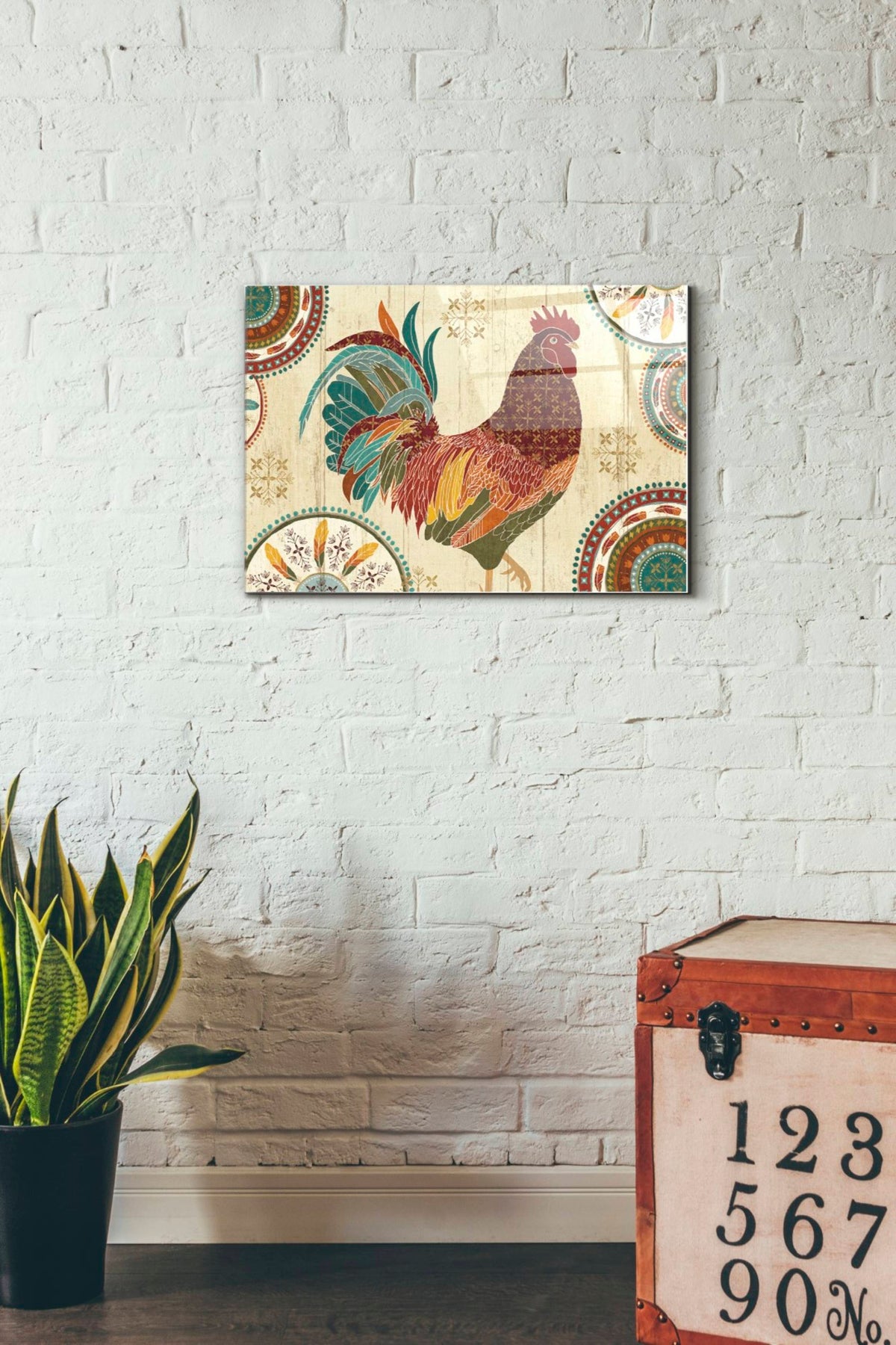 Epic Art 'At the Barn I' by Veronique Charron, Acrylic Glass Wall Art,16x24