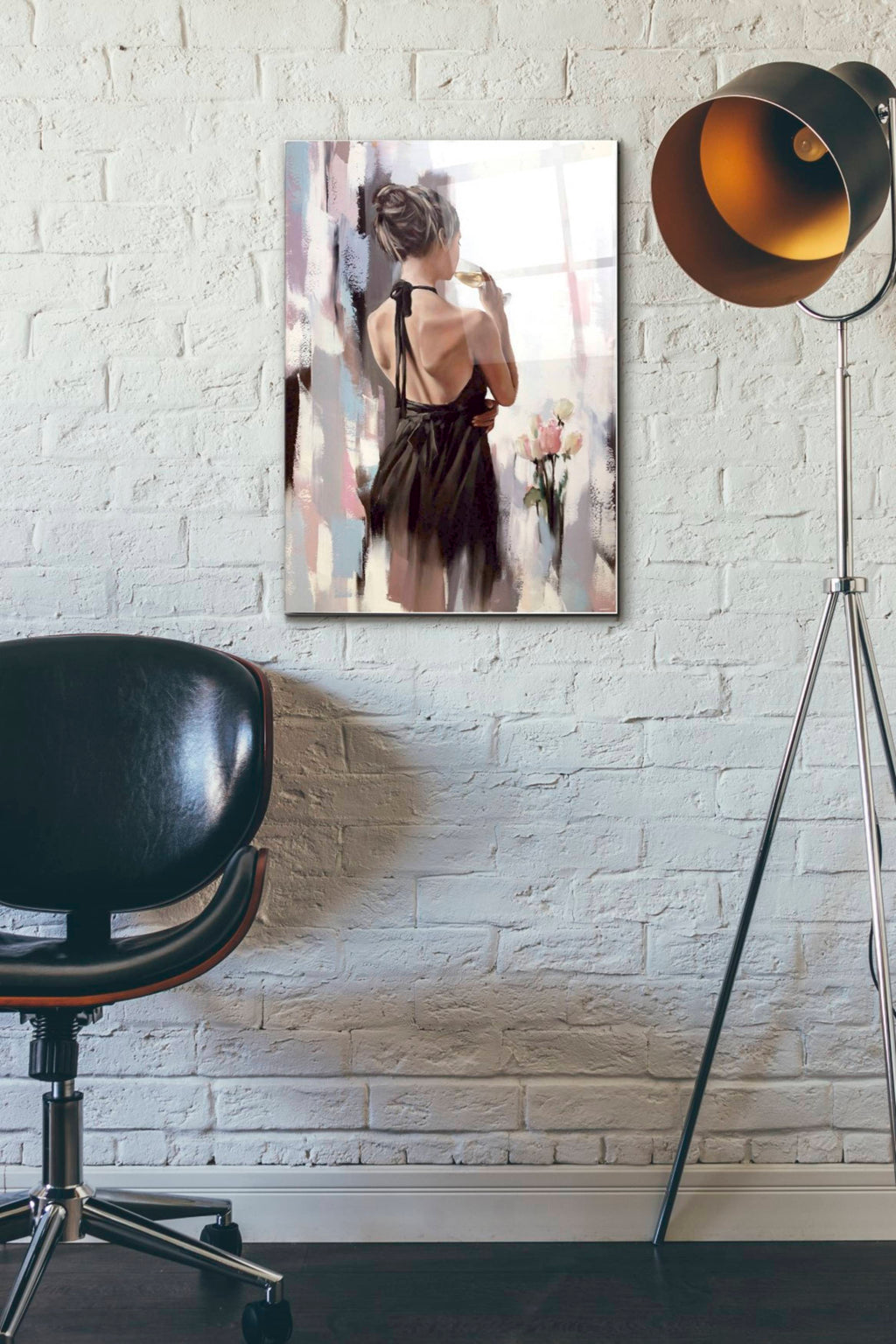 Epic Art 'Girl With Roses' by Alexander Gunin, Acrylic Glass Wall Art,16x24