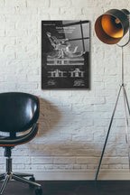 Epic Art 'Dentist Chair Blueprint Patent Chalkboard' Acrylic Glass Wall Art,16x24