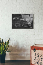 Epic Art 'Toilet Seat Cover Blueprint Patent Chalkboard' Acrylic Glass Wall Art,16x24