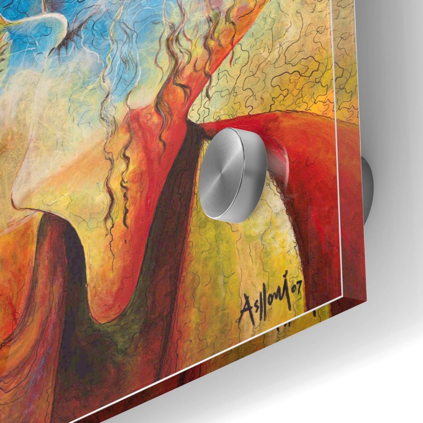 Epic Art 'The Kiss' by Samedin Asllani, Acrylic Glass Wall Art,24x24