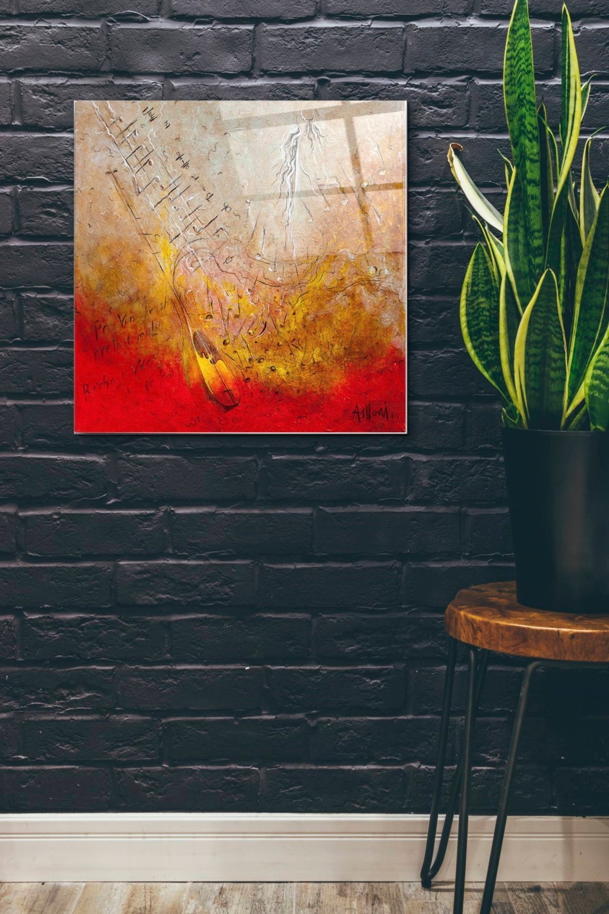 Epic Art 'Song of Rexha' by Samedin Asllani, Acrylic Glass Wall Art,24x24