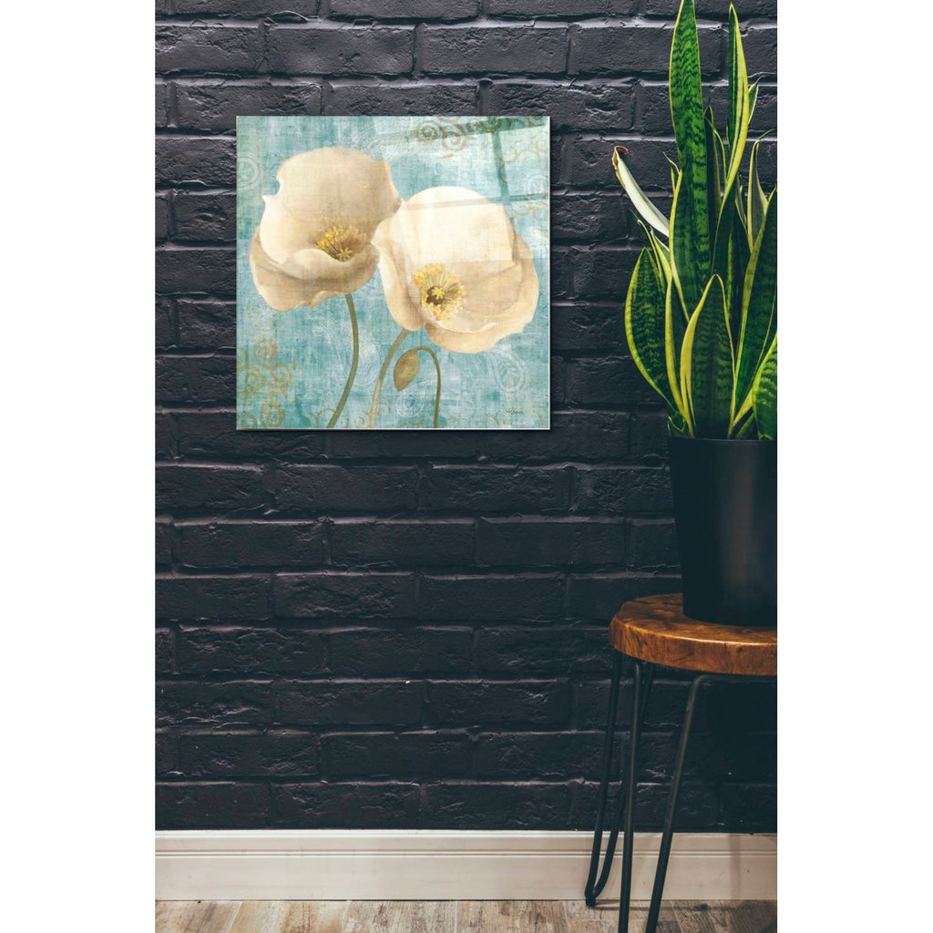 Poppies on Paisley by Albena Hristova - 24x24 acrylic wall art in a room