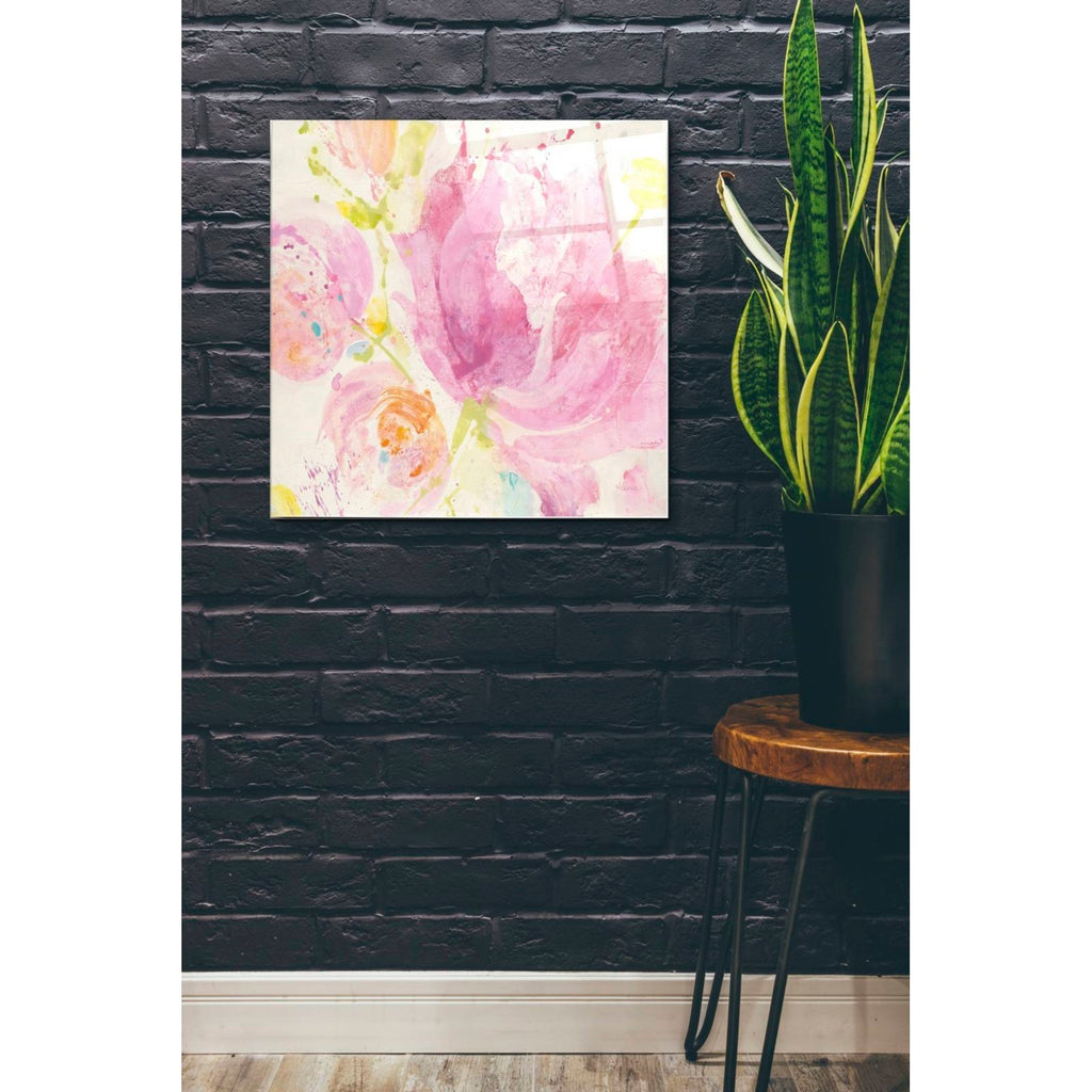 Spring Abstracts Florals II by Albena Hristova - 24x24 acrylic wall art in a room