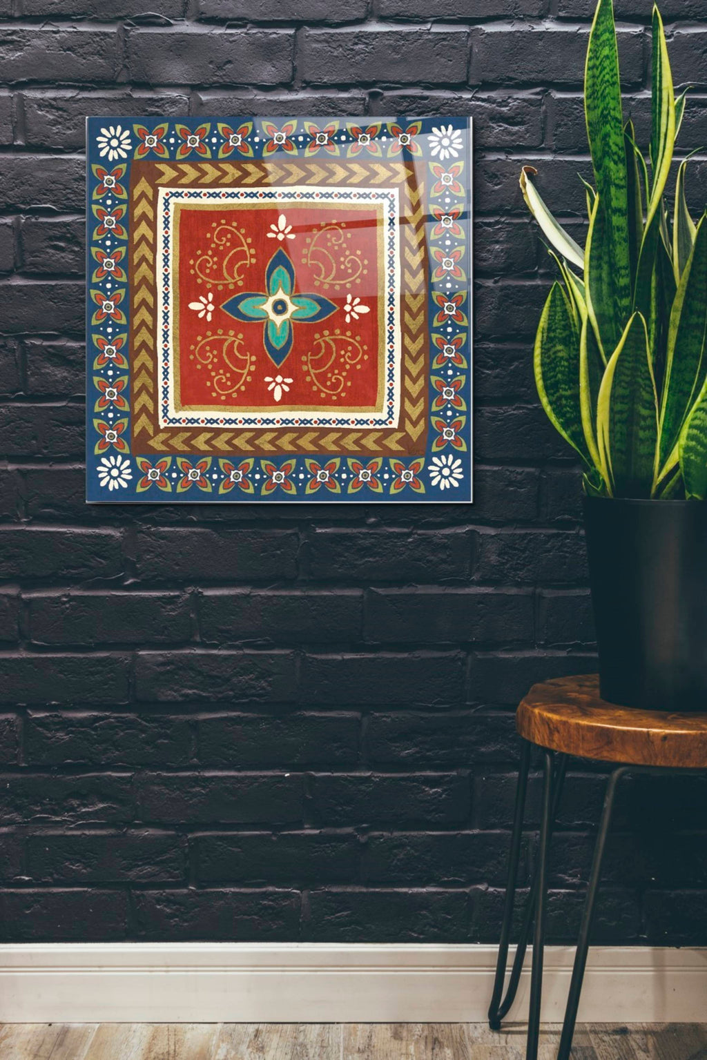 Epic Art 'Mexican Fiesta II' by Veronique Charron, Acrylic Glass Wall Art,24x24