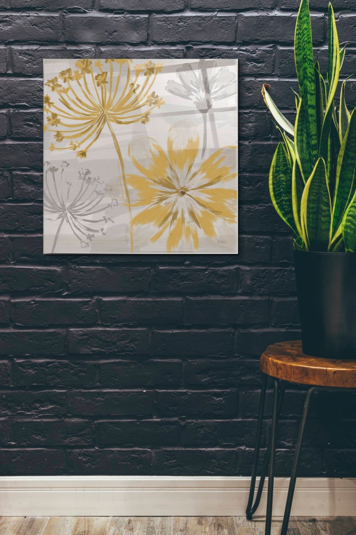 Epic Art 'Flowers in the Wind II' by Veronique Charron, Acrylic Glass Wall Art,24x24