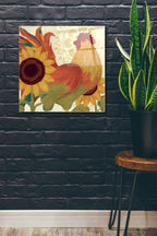 Epic Art 'Spice Roosters II' by Veronique Charron, Acrylic Glass Wall Art,24x24
