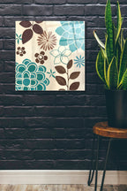 Epic Art 'Abstract Garden Blue II' by Veronique Charron, Acrylic Glass Wall Art,24x24