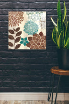 Epic Art 'Abstract Garden Blue I' by Veronique Charron, Acrylic Glass Wall Art,24x24