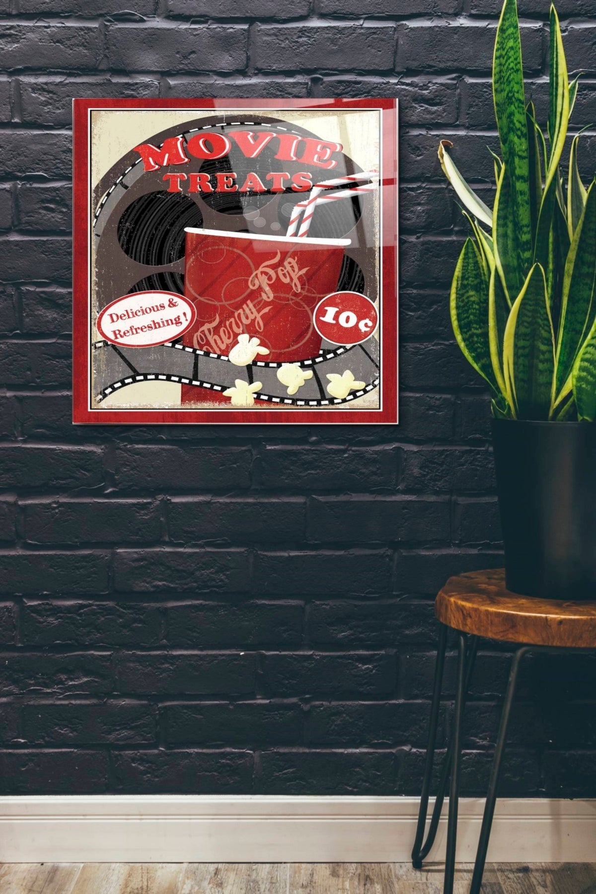 Epic Art 'At the Movies II' by Veronique Charron, Acrylic Glass Wall Art,24x24