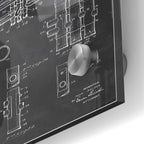 Epic Art 'Trumpet Blueprint Patent Chalkboard' Acrylic Glass Wall Art,24x36