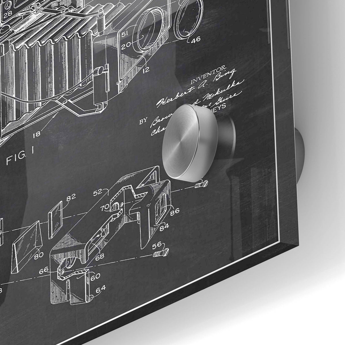 Epic Art 'Photographic Viewfinder Blueprint Patent Chalkboard' Acrylic Glass Wall Art,24x36