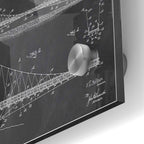Epic Art 'Suspension Bridge Blueprint Patent Chalkboard' Acrylic Glass Wall Art,24x36